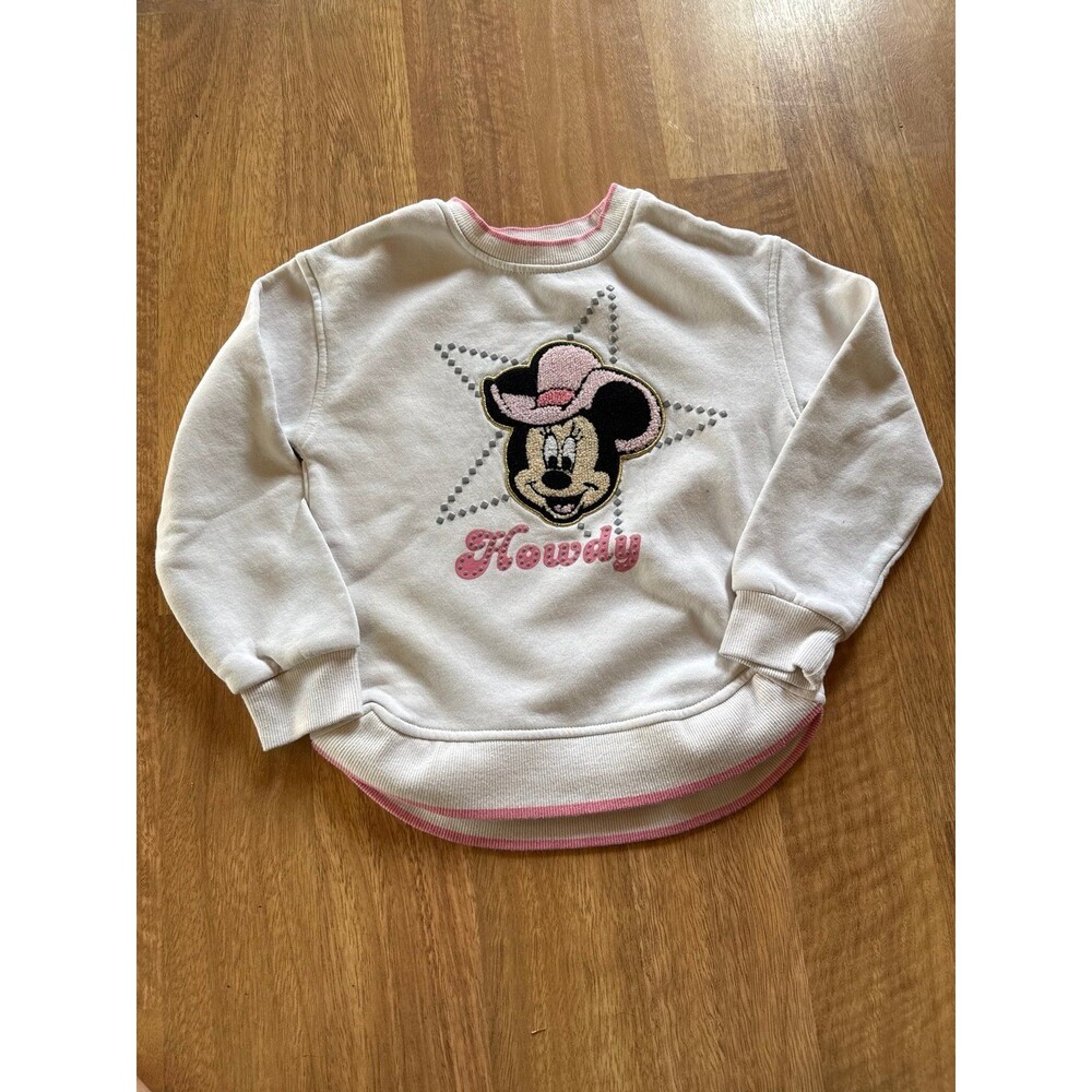 DISNEY minnie mouse appliqué  western cowboy Howdy sweatshirt